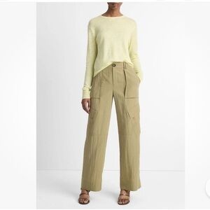 Vince Tan Wide-Leg Cargo Pants